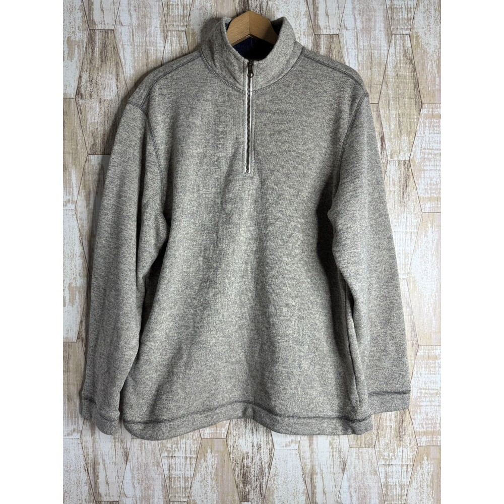 Arrow Mens Size‎ L Pullover Sweater Shirt Top  1/4 Zip Mock-Neck Preppy